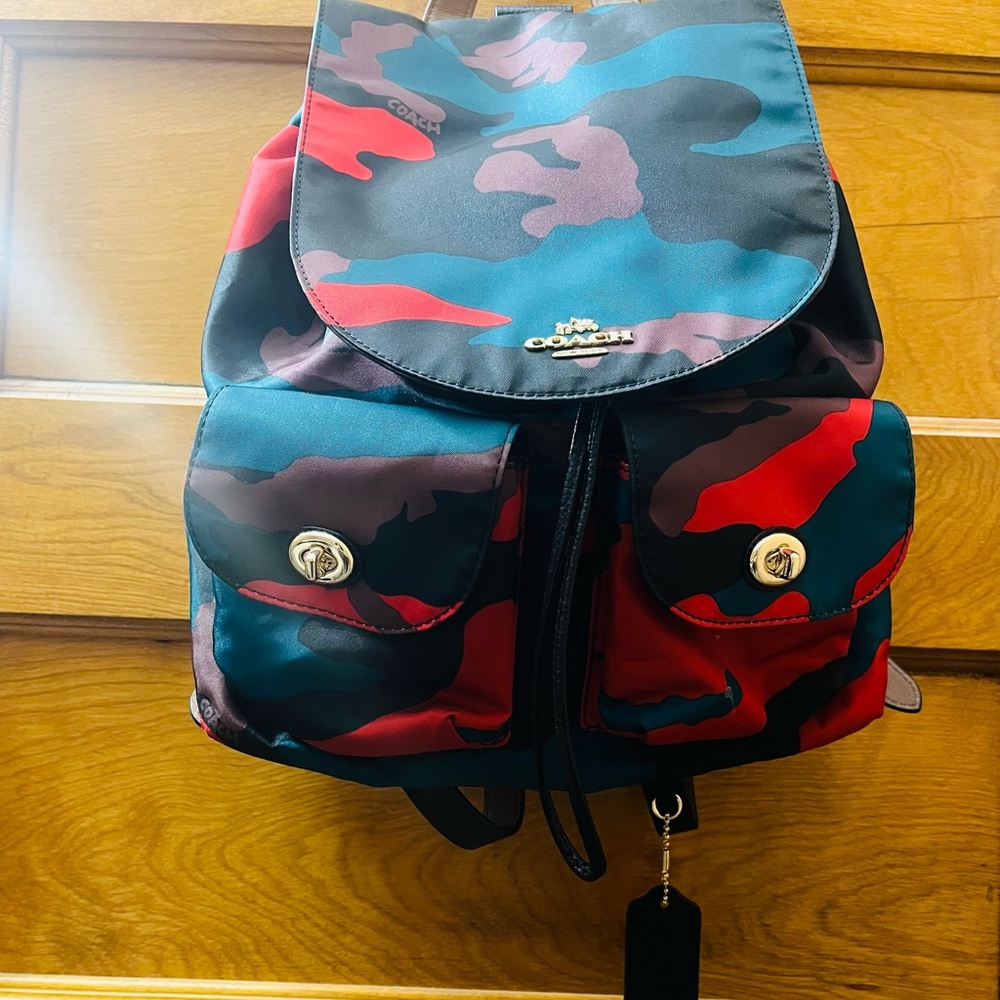 Coach Multicolor Camouflage Backpack